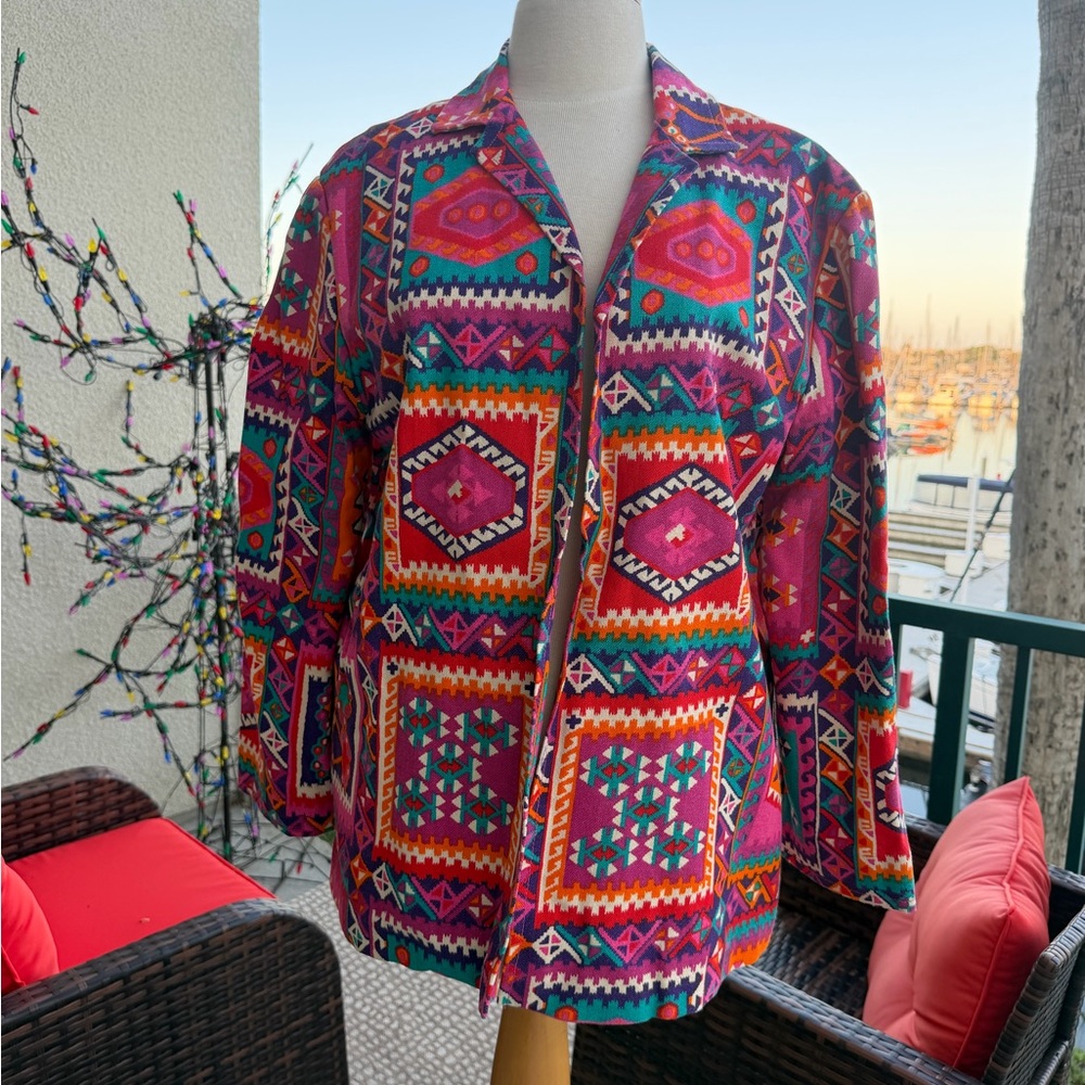 Vintage Southwestern Fuchsia Blazer Jacket